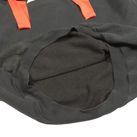 LF‎ Furst Of A Kind Sweatshirt Oversized Cold Shoulder Buckle Strap Red Black OS - Picture 6 of 9